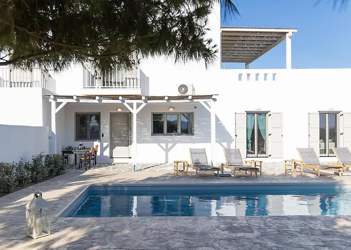 ヴィラ White Pearl Naxos With Private Swimming Pool *