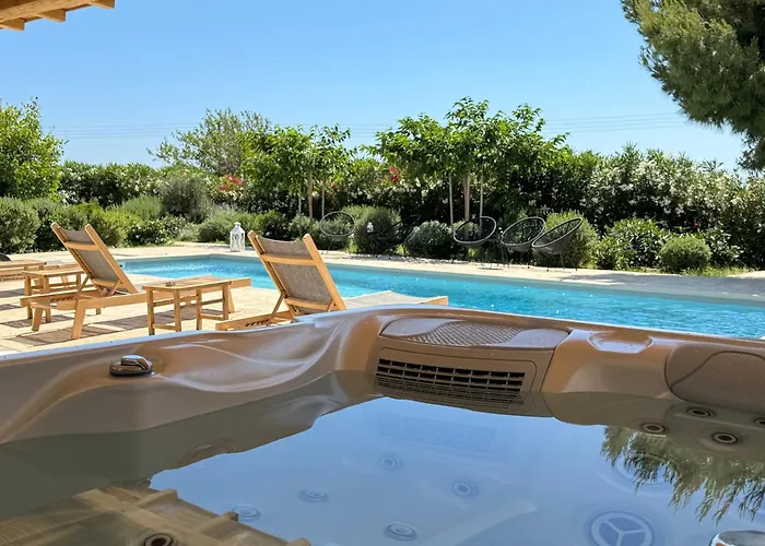 ヴィラ White Pearl Naxos With Private Swimming Pool